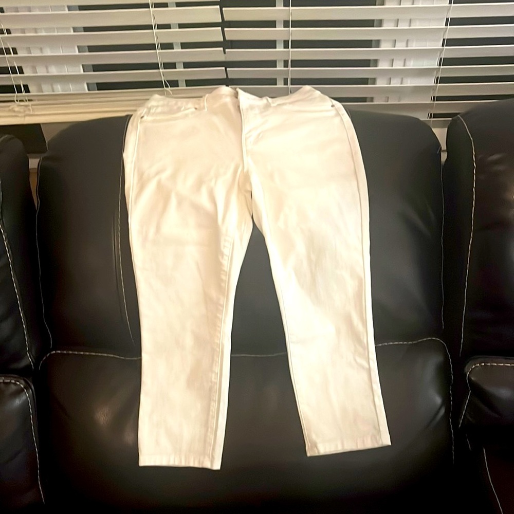 White women’s wear pants